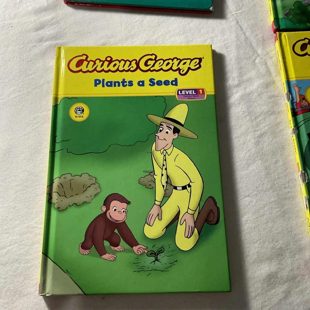 Curious George 5 Reader Book Lot Children's Level 1 Hardcover Readers